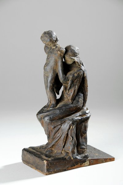 Maquette for figurene til en mor og et barn (plasticine) av William Hamo Thornycroft