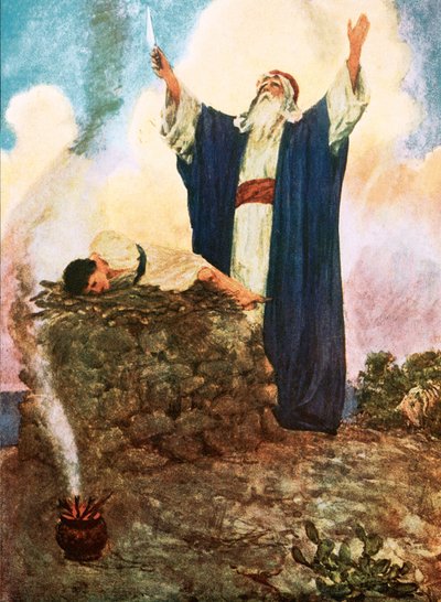 Abraham ofret Isak av William Hatherell