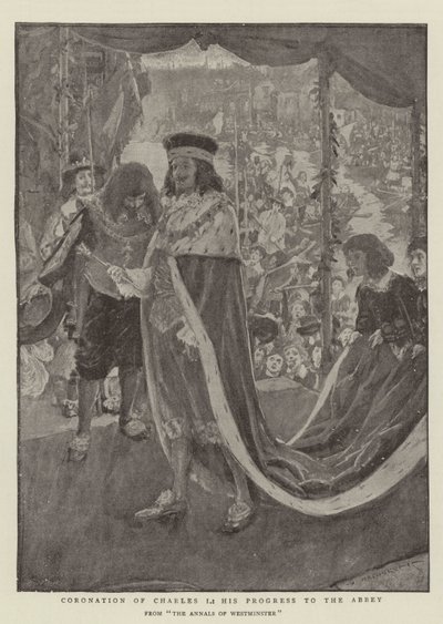 Kroningen av Charles I, hans fremgang til klosteret av William Hatherell