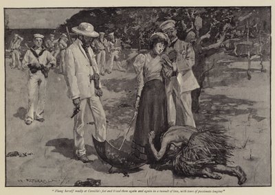 Illustrasjon for A Triumph of Civilization, av Grant Allen av William Hatherell
