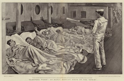 Sleepers, Wake!, en scene tidlig om morgenen på Ophir av William Hatherell