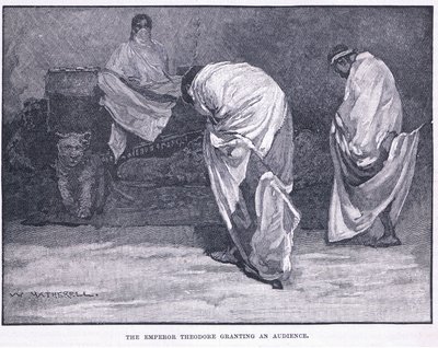 Keiser Theodore gir audiens av William Hatherell