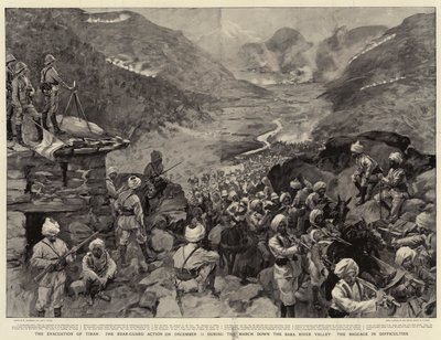 Evakueringen av Tirah, bakvaktaksjonen 13. desember under marsj nedover Bara River Valley, bagasjen i vanskeligheter av William Hatherell