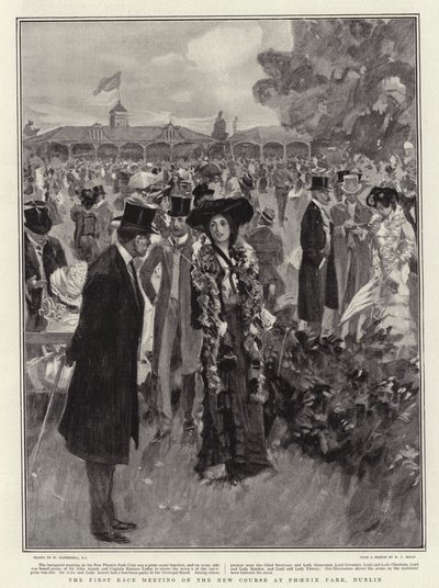Det første løpsmøtet på den nye banen i Phoenix Park, Dublin av William Hatherell