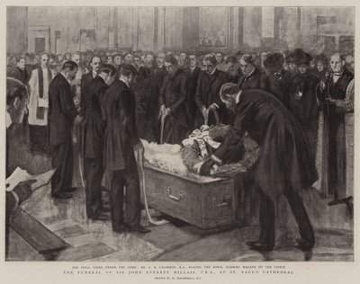 Begravelsen til Sir John Everett Millais, PRA, ved St Paul
