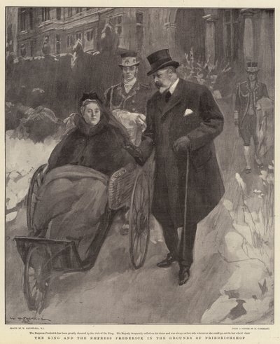 Kongen og keiserinnen Frederick på eiendommen til Friedrichshof av William Hatherell