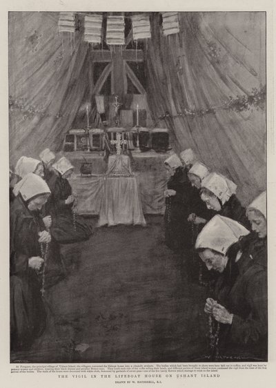 The Vigil i Lifeboat House på Ushant Island av William Hatherell