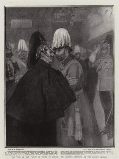 Prinsen av Wales besøk i Berlin, keiserens hilsen på Lehrte-stasjonen av William Hatherell