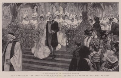 Bryllupet til jarlen av Crewe og Lady Margaret Primrose i Westminster Abbey av William Hatherell