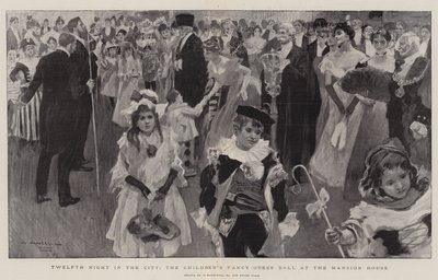 Twelfth Night in the City, Barnas Fancy Dress Ball på Mansion House av William Hatherell