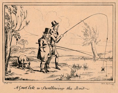 En god matbit eller å svelge agnet, 1835. av William Heath