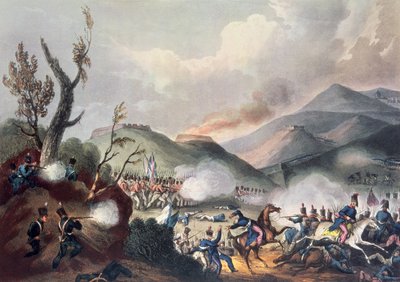 Slaget ved Busaco, 27. september 1810, gravert av Thomas Sutherland (f.c. 1785) av William Heath