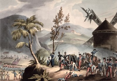 Slaget ved Roleia, 17. august 1808, gravert av Thomas Sutherland (f.c.1785) (akvatint) av William Heath