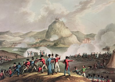 Beleiring av San Sebastian, juli 1813, gravert av Thomas Sutherland (f.c.1785) av William Heath