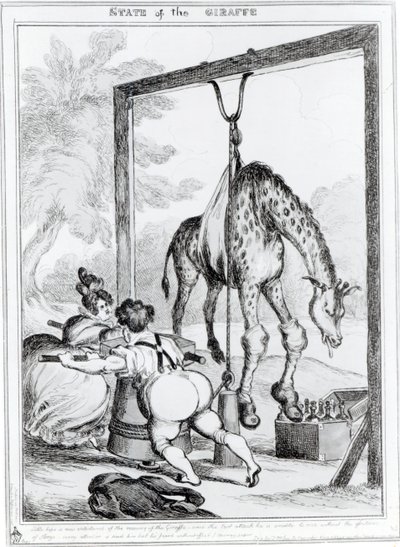 Giraffens tilstand, 1829 av William Heath