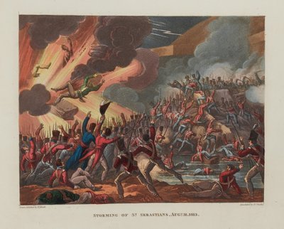 ?Storming of St Sebastian, 31. august 1813?, 1818 av William Heath