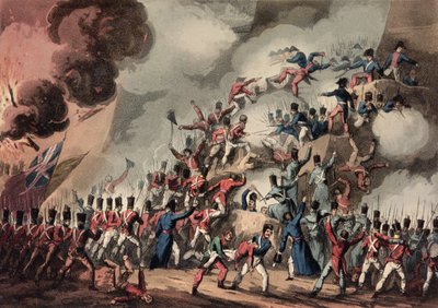 Storming of St. Sebastian, 31. august 1813, gravert av Thomas Sutherland (f.c.1785) av William Heath