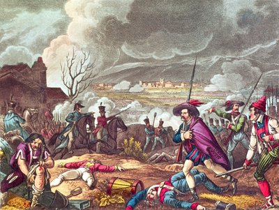 Slaget ved Toulouse, 10. april 1814, gravert av J.C.Stadler (fl. 1780-1812) (akvatint) av William Heath
