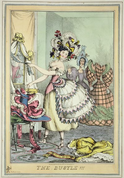 The Bustle, utgitt av Thomas McLean, London (farget etsning) av William Heath
