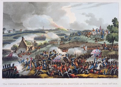 The Center of the British Army in Action at the Battle of Waterloo, 18. juni 1815, fra 
