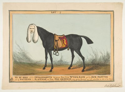 Skal selges med alle forlovelsene hans - Den berømte løpshestullsekken, 29. juni 1829. av William Heath