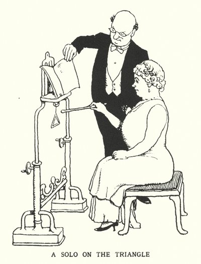 En solo på trekanten (litho) av William Heath Robinson