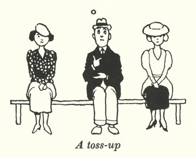 En kaste opp (litho) av William Heath Robinson