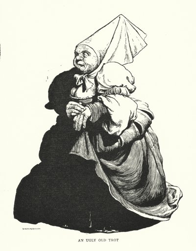 Et stygt gammelt trav (litho) av William Heath Robinson