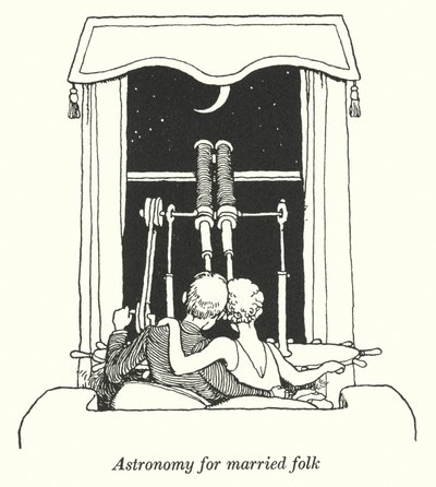 Astronomi for gifte folk (litho) av William Heath Robinson