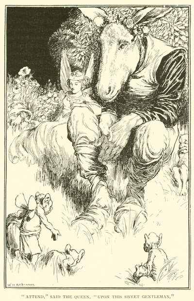 Vær med, sa dronningen, på denne søte herren av William Heath Robinson