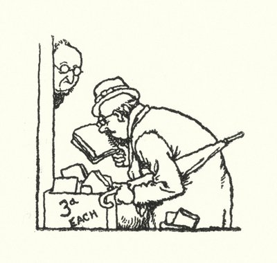 Surfing (litho) av William Heath Robinson