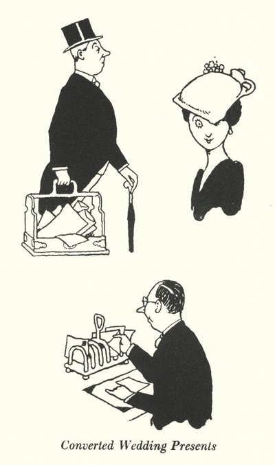 Konverterte bryllupsgaver (litho) av William Heath Robinson
