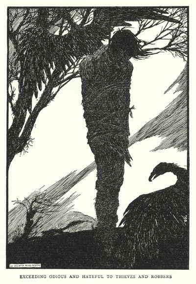 Overdrive avskyelig og hatefull mot tyver og ranere (litho) av William Heath Robinson