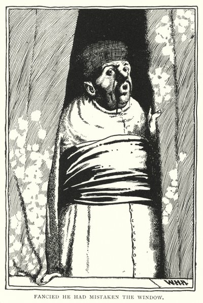 Trodde han hadde tatt feil av vinduet (gravering) av William Heath Robinson