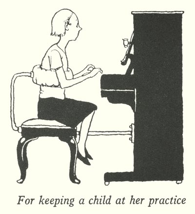 For å holde et barn på sin praksis (litho) av William Heath Robinson