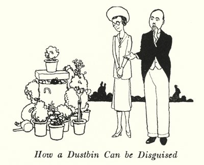 Hvordan en søppelkasse kan forkles (litho) av William Heath Robinson