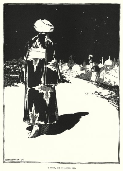 Jeg reiste meg og fulgte henne (gravering) av William Heath Robinson