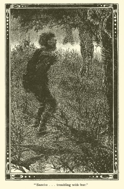 Illustrasjon for Don Quixote (litho) av William Heath Robinson