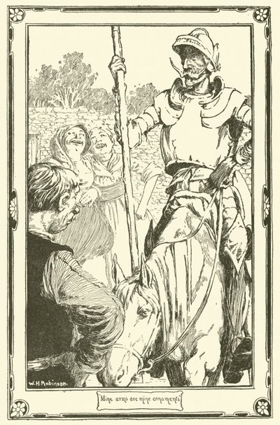 Illustrasjon for Don Quixote (litho) av William Heath Robinson