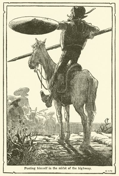 Illustrasjon for Don Quixote (litho) av William Heath Robinson