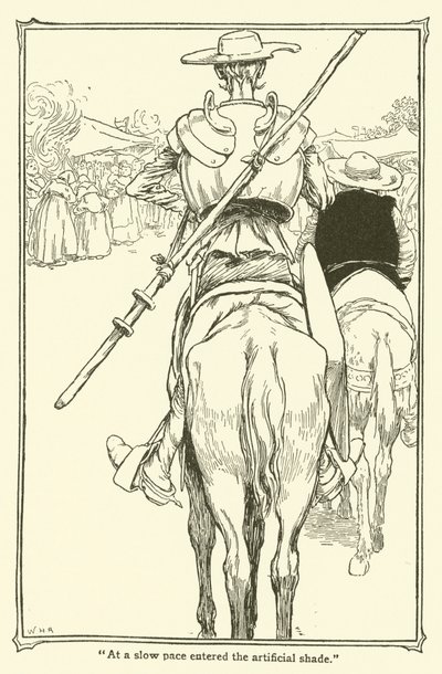 Illustrasjon for Don Quixote (litho) av William Heath Robinson