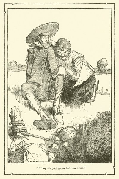 Illustrasjon for Don Quixote (litho) av William Heath Robinson