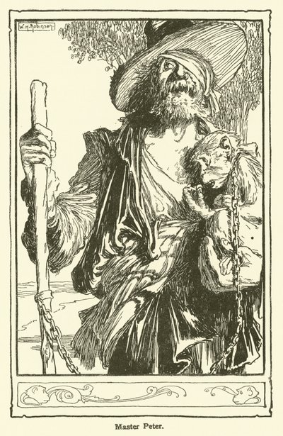 Illustrasjon for Don Quixote (litho) av William Heath Robinson