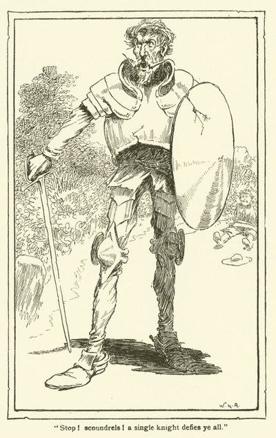 Illustrasjon for Don Quixote (litho) av William Heath Robinson