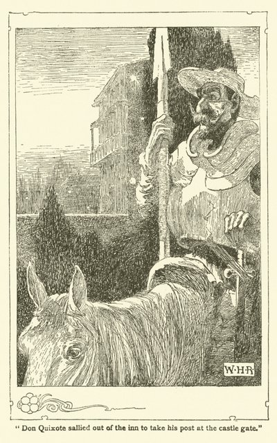 Illustrasjon for Don Quixote (litho) av William Heath Robinson