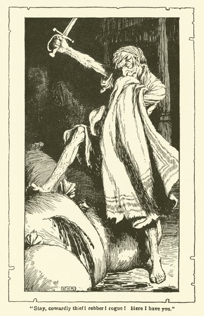 Illustrasjon for Don Quixote (litho) av William Heath Robinson