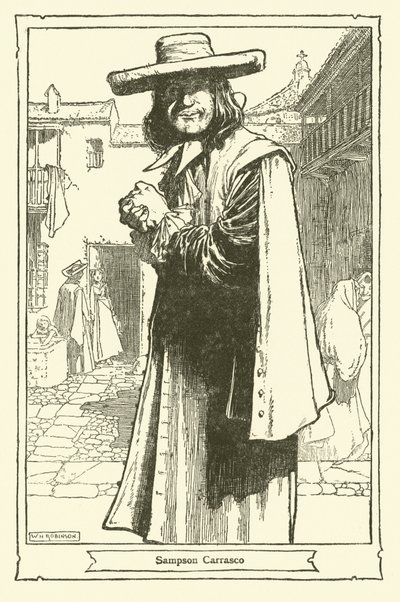 Illustrasjon for Don Quixote (litho) av William Heath Robinson