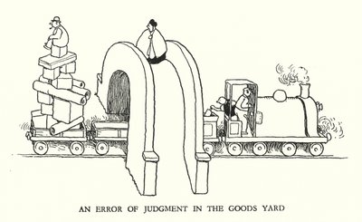 Illustrasjon for Railway Ribaldry av W Heath Robinson (litho) av William Heath Robinson