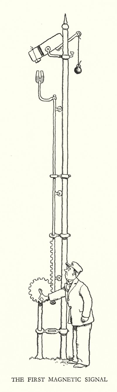Illustrasjon for Railway Ribaldry av W Heath Robinson (litho) av William Heath Robinson