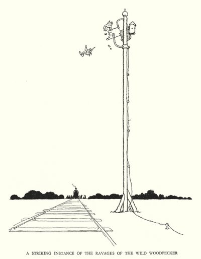 Illustrasjon for Railway Ribaldry av W Heath Robinson (litho) av William Heath Robinson